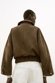 Blouson effet suédine