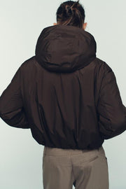 Anorak matelassé à capuche déperlant coupe-vent