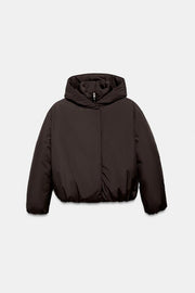 Anorak matelassé à capuche déperlant coupe-vent