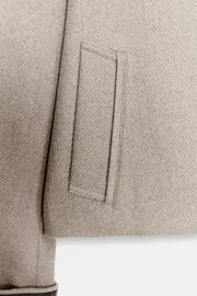 Veste bomber à finitions effet cuir