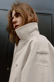 Trench court croisé