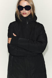 Anorak 60 % duvet, 40 % plumes, à capuche, déperlant et coupe-vent