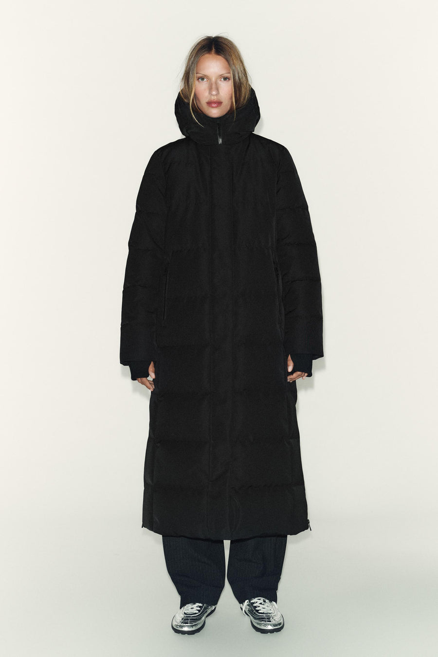 Anorak 60 % duvet, 40 % plumes, à capuche, déperlant et coupe-vent