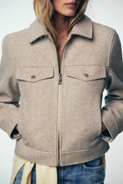 Veste douce à fermeture zippée