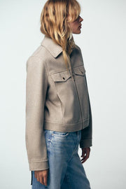 Veste douce à fermeture zippée