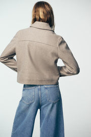Veste douce à fermeture zippée