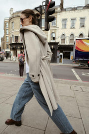 Manteau doux à capuche