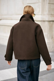 Manteau court croisé