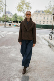 Manteau court croisé