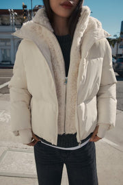 Anorak à capuche sherpa déperlant coupe-vent