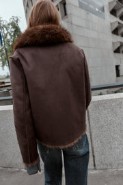Blouson réversible double-face effet fourrure