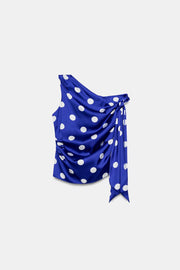 Top à pois avec nœud