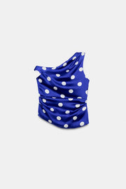 Top à pois avec nœud