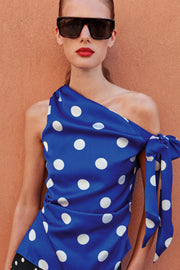 Top à pois avec nœud