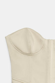 Top corset satiné bustier