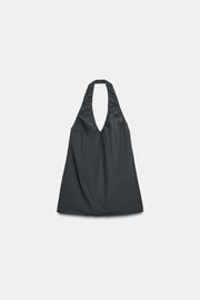 Robe mini dos-nu à fronces