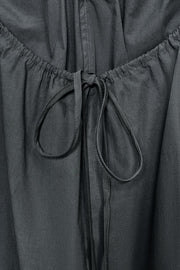 Robe mini dos-nu à fronces