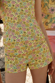 Short mini à fleurs