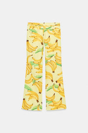 Pantalon à imprimé fruits et cordon