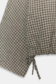 Chemise cape à carreaux