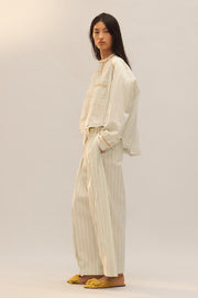 Pantalon style pyjama à rayures Édition limitée