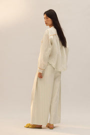 Pantalon style pyjama à rayures Édition limitée