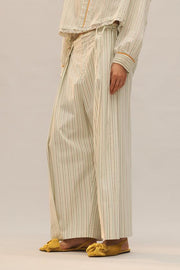 Pantalon style pyjama à rayures Édition limitée