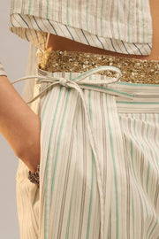 Pantalon style pyjama à rayures Édition limitée