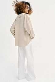 Chemise en lin à bas bouffant