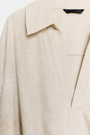 Chemise en lin à bas bouffant