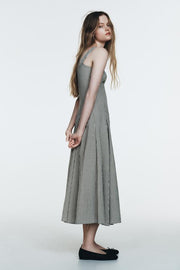 Robe midi à carreaux vichy