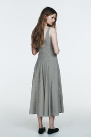 Robe midi à carreaux vichy