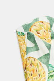 Robe corset en popeline à imprimé fruits