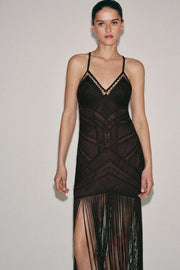 Robe longue à franges ZW Collection