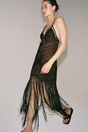 Robe longue à franges ZW Collection