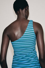 Top asymétrique à rayures