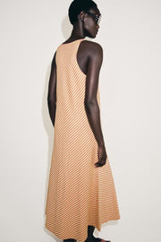 Robe longue à rayures