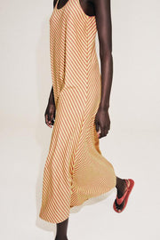 Robe longue à rayures