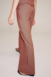 Pantalon à rayures en lin