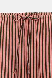 Pantalon à rayures en lin