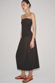 Robe bandeau contrastée