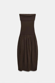 Robe bandeau contrastée