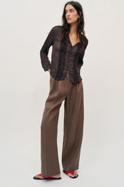 Pantalon droit 100 % lin
