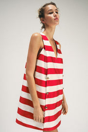 Robe mini à rayures