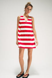 Robe mini à rayures