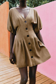 Robe mini en lin
