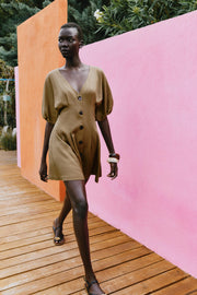 Robe mini en lin