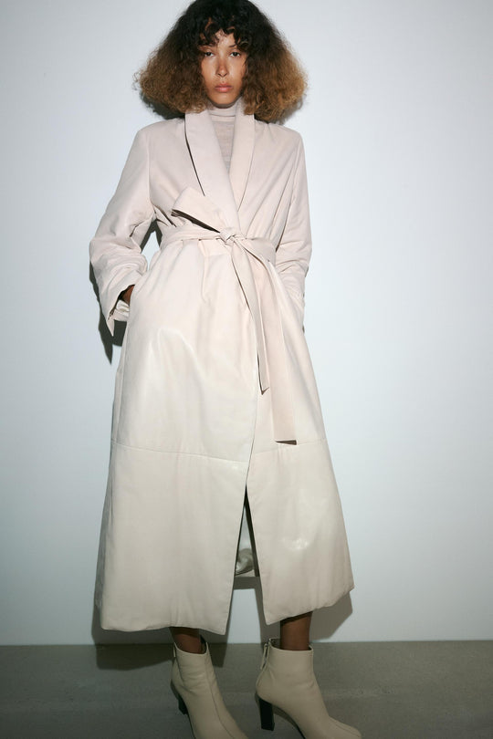 Manteau en cuir matelassé ZW Collection Édition limitée