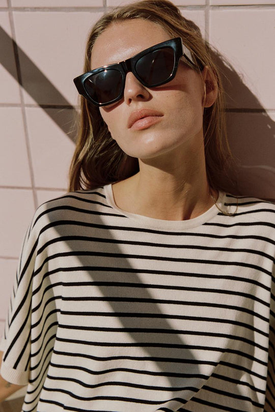 Top en maille à manches larges