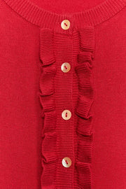 Veste en maille à volants